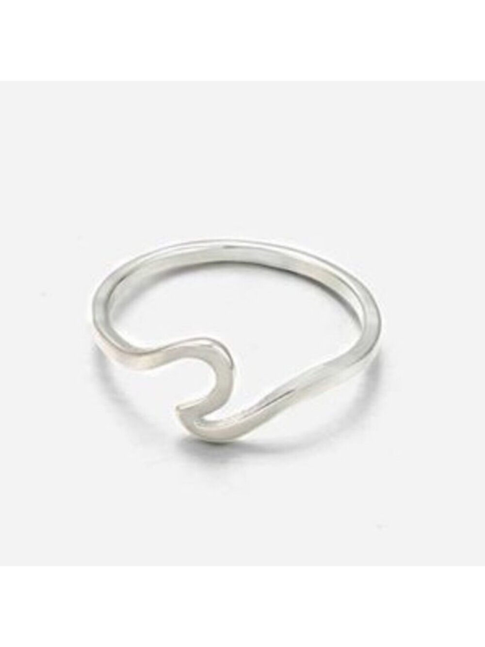 Wave Silver Tone Ring - Picture 2 of 3